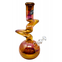 15.5" ZONG! Bubble Bottom Gold Fumed 2-King Zong Water Pipe - [ZG150-OG]